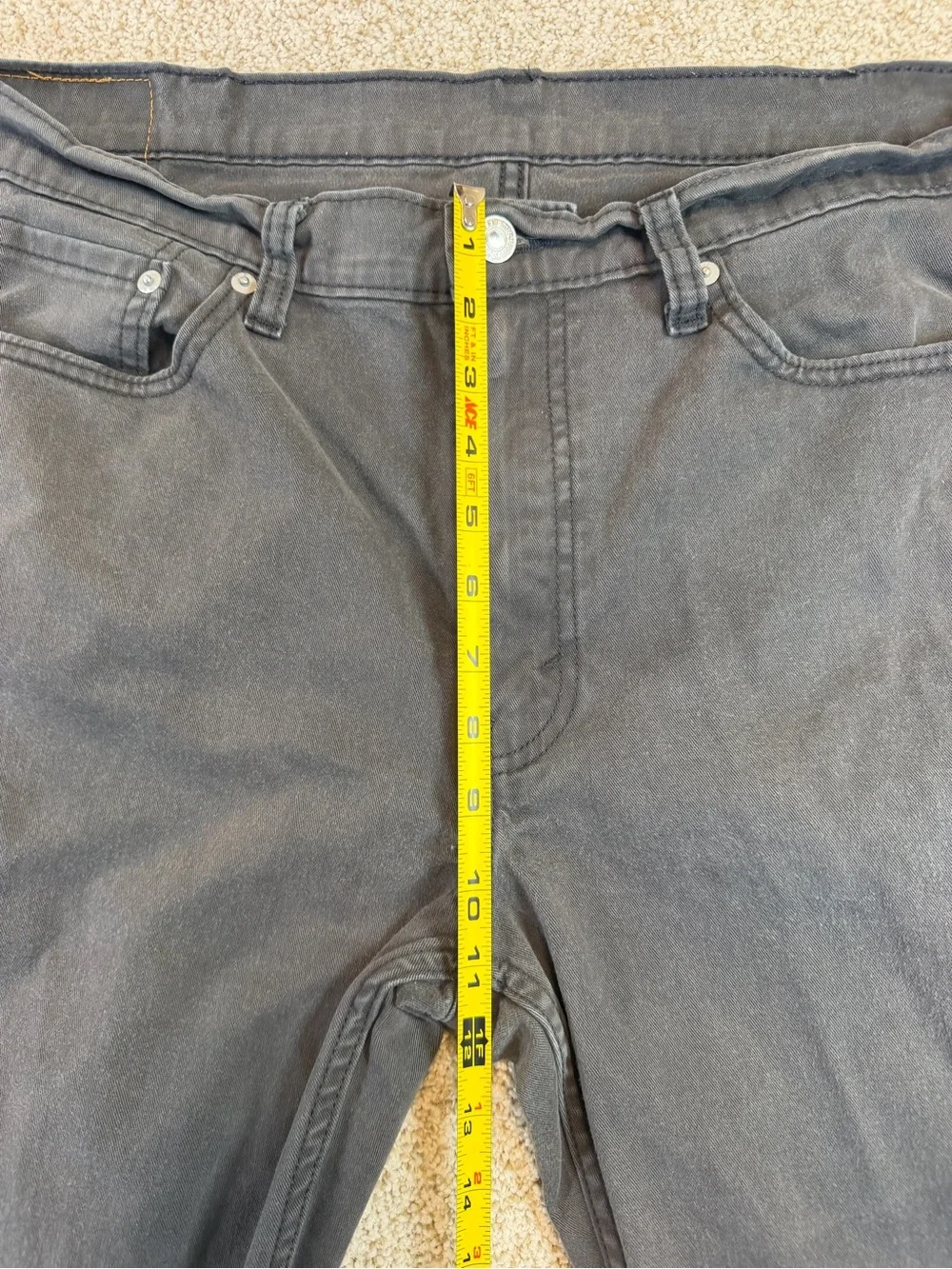 Levi's 514 Men's Jeans Pants Straight Fit Soft Twill 38x32 Slate Gray